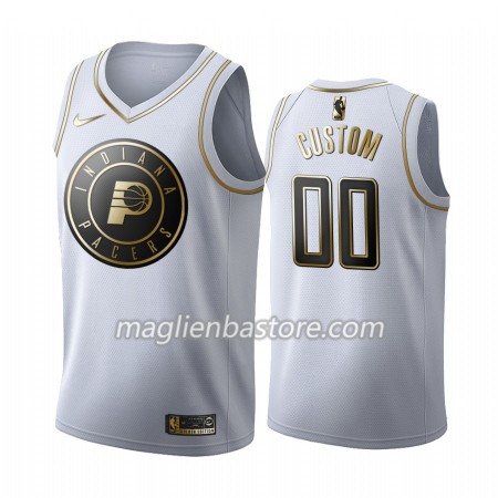 Maglia NBA Indiana Pacers Personalizzate Nike 2019-20 Bianco Golden Edition Swingman - Uomo